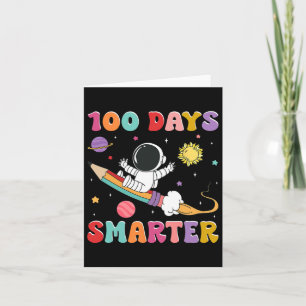 100 Tage Smartere Astronauten Weltraumjunge Kinder Karte