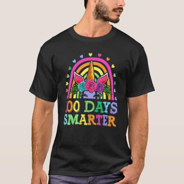 100 Tage Smarteres Shirt Mädchen Kinderschule Unic (Vorderseite)