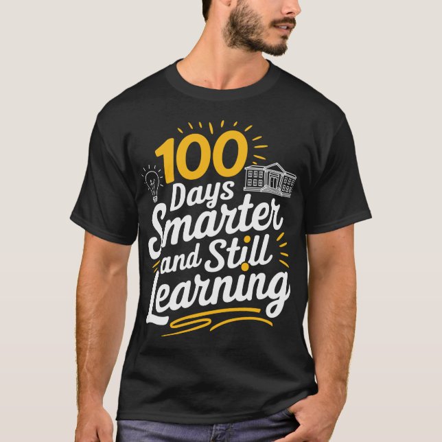 100 Tage Smarteres Sonnenmonster 100 Schultage T-Shirt (Vorderseite)