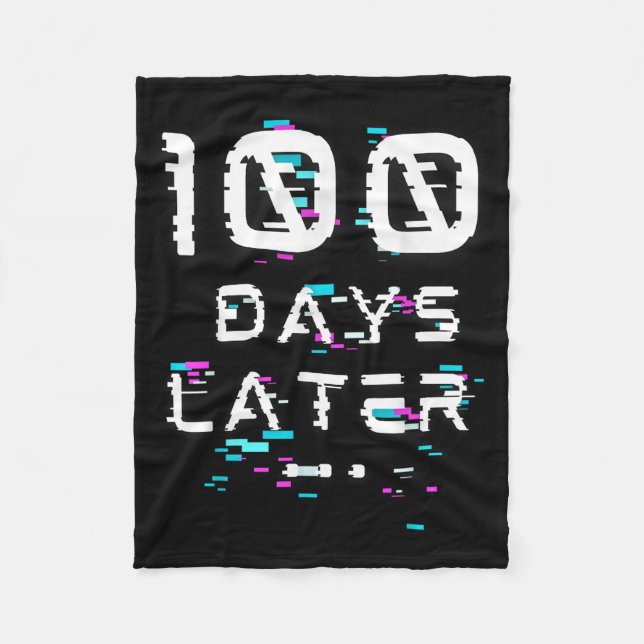 100 Tage später 100. Schultag Fleecedecke (Vorderseite)