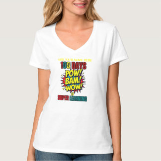 100 Tage Super Learning: Comic Book Style T-Shirt