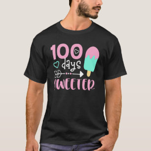 100 Tage süß, Mädchen 100 Tage Schule, Eiscreme T-Shirt