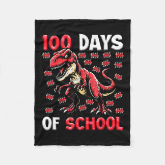 100 Tage T-Rex-Schulzeit Kinder Jungen 100. Fleecedecke