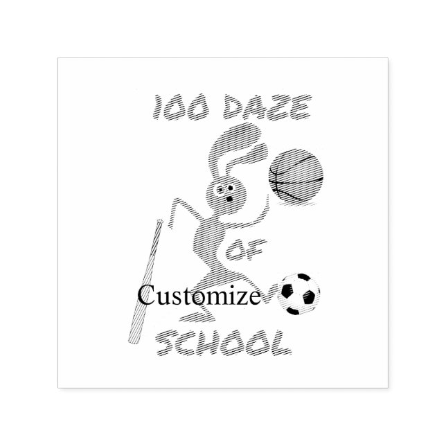 100-Tage-Tag der Schule Thunder_Cove Permastempel (Design)