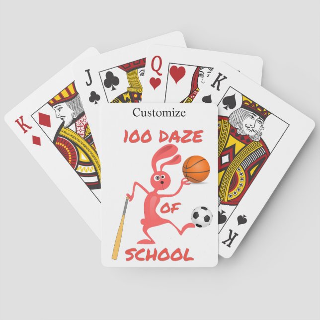 100-Tage-Tag der Schule Thunder_Cove Spielkarten (Rückseite)