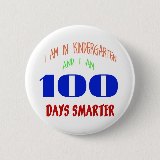100-Tage-Taste für Kindergartenspieler Button (Vorderseite)