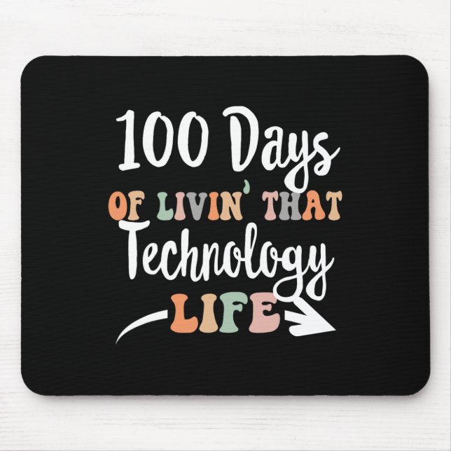 100 Tage Technologie 100. Schultag für Tec Mousepad (Vorne)