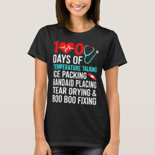 100 Tage Temperatur Schulkrankenschwester 100. Tag T-Shirt