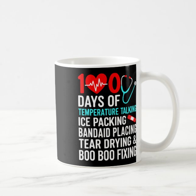 100 Tage Temperaturschulzeit 100 Tage Kaffeetasse (Rechts)