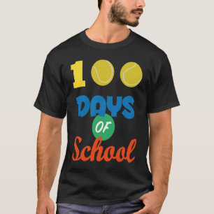 100 Tage Tennis in der Schule 100 Tage klüger T-Shirt