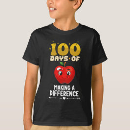 100 Tage, um einen Unterschied Apfel T-Shirt