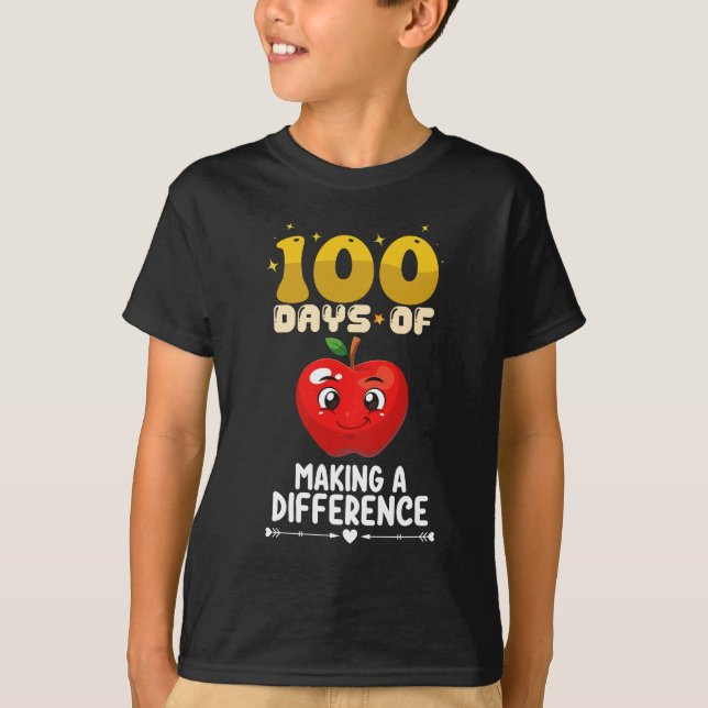 100 Tage, um einen Unterschied Apfel T-Shirt (Vorderseite)