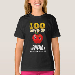 100 Tage, um einen Unterschied Apfel T-Shirt
