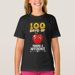 100 Tage, um einen Unterschied Apfel T-Shirt