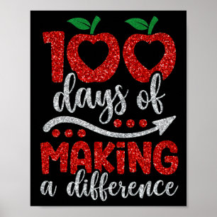 100 Tage, um einen Unterschied machen 100 Tage der Poster