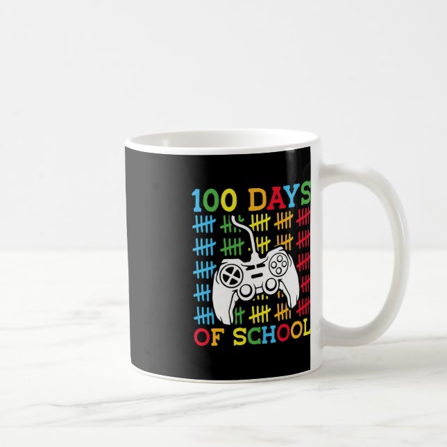100 Tage Video Games Controller Gaming K Kaffeetasse (Rechts)