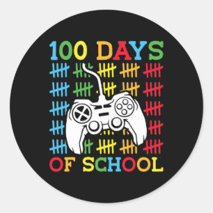 100 Tage Video Games Controller Gaming K Runder Aufkleber