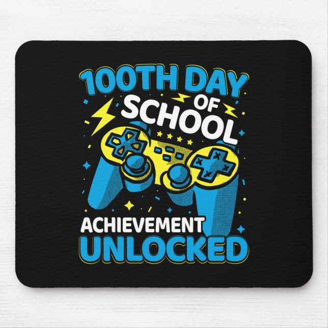 100 Tage Video-Spiel-Controller-Boys Mädchen Mousepad (Vorne)