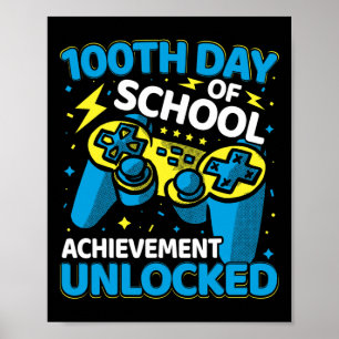 100 Tage Video-Spiel-Controller-Boys Mädchen Poster