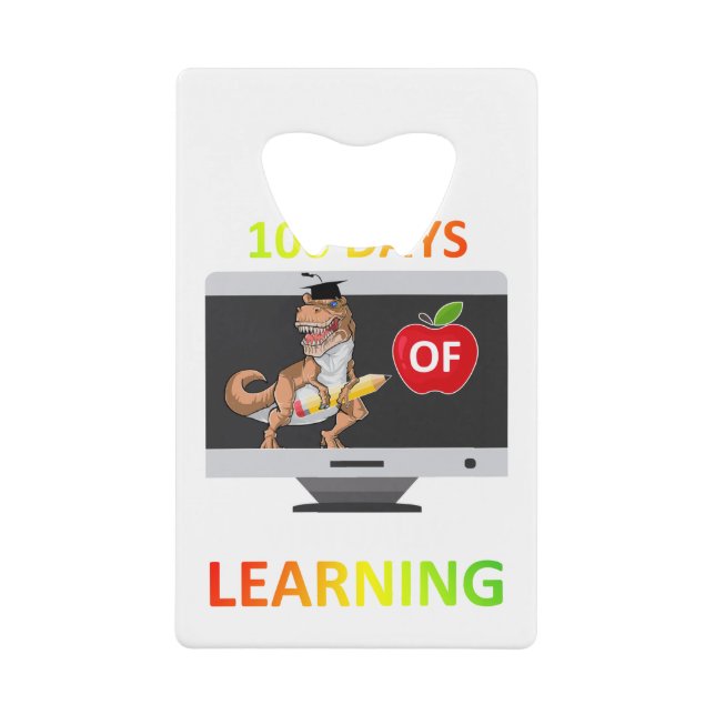 100 Tage Virtual Learning Student Quarantine Geldbeutel Flaschenöffner (Vorderseite)