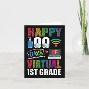 100 Tage virtueller 1. Klasse Kinder Lehrer Studen Karte