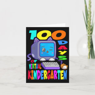 100 Tage virtueller Kindergarten - Niedlicher Comp Karte
