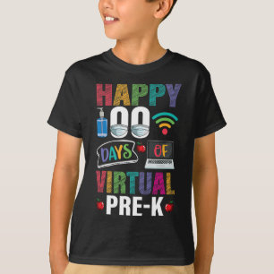 100 Tage virtueller Kinderlehrer vor der Kids-Ausb T-Shirt