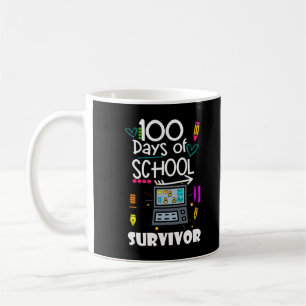 100 Tage virtueller Lehrer-T - Shirt Kaffeetasse