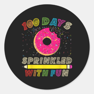 100 Tage voller Spaß am 100. Tag Kinder Runder Aufkleber