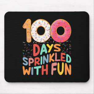 100 Tage voller Spaß Donut Liebhaber Groovy Ki Mousepad