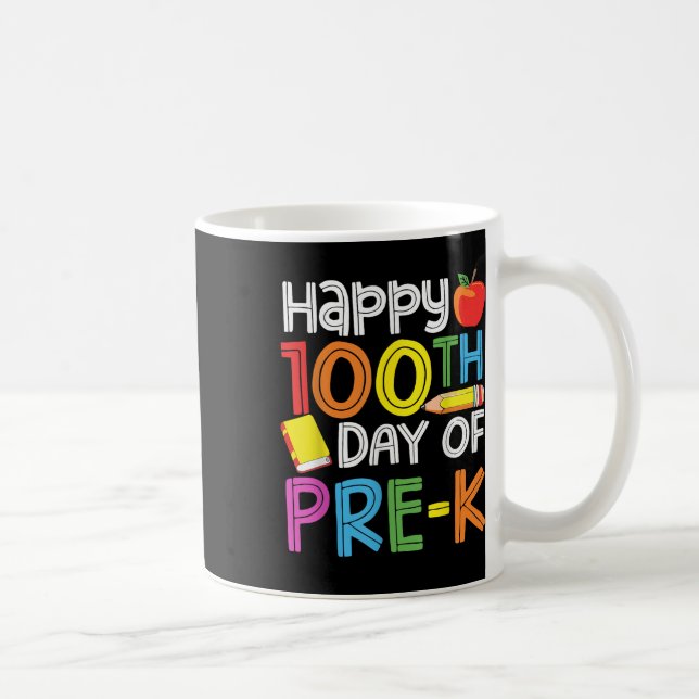 100 Tage Vorschullehrer Kinder 100 Tage Kaffeetasse (Rechts)