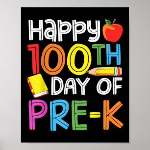 100 Tage Vorschullehrer Kinder 100 Tage Poster