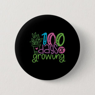 100 Tage wachsende Pflanze 100 Tage Schulunterrich Button