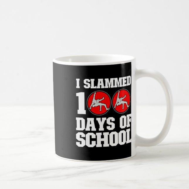 100 Tage Wrestling am 100. Tag Kaffeetasse (Rechts)