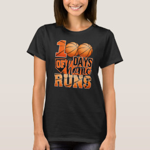 100 Tage Zuhause-Runs Basketball-Spielertrainer T-Shirt