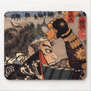 100 tapfere Generäle Japanische Samurai-Malerei Mousepad