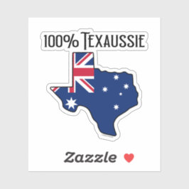100% Texaussie Custom-Cut Vinyl Sticker
