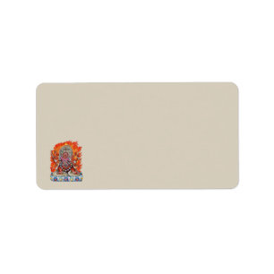 [100] Tibetaner Thangka - zornige Gottheit Adressaufkleber