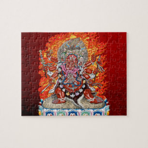 [100] Tibetaner Thangka - zornige Gottheit Puzzle