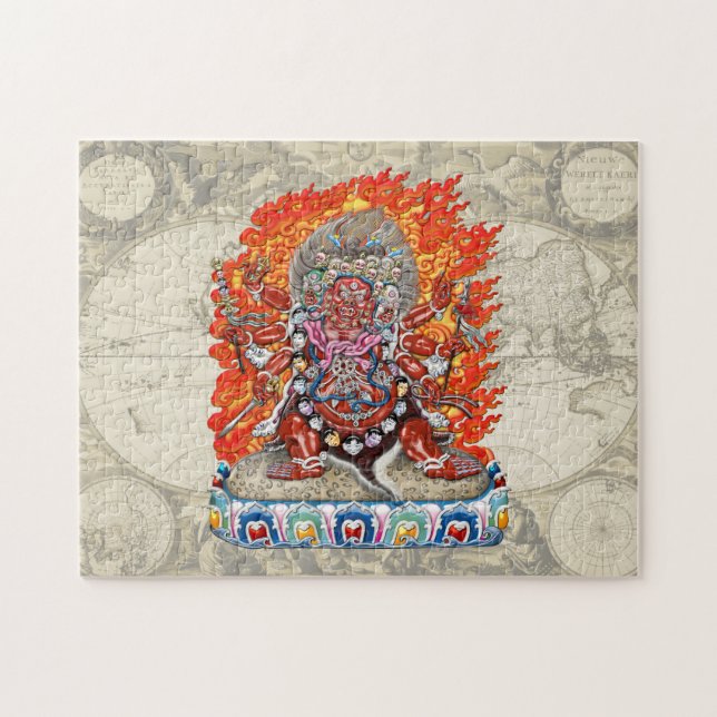 [100] Tibetischer Thangka - Wrathful Deity Hayagri Puzzle (Horizontal)