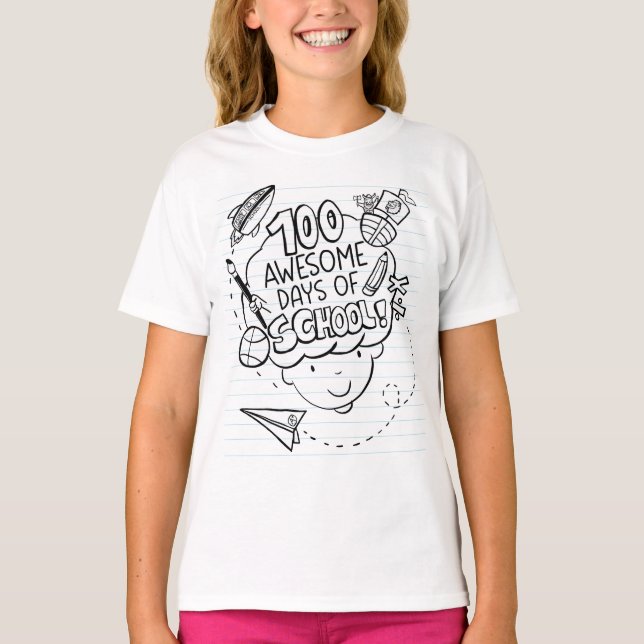 100 tolle Schultage T-Shirt (Vorderseite)
