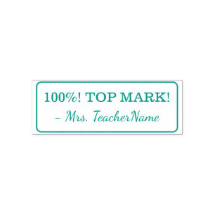"100%! TOP MARK!" Tutor Rubber Briefmarke Permastempel