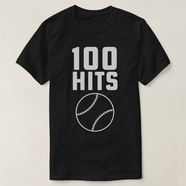 100 Treffer Softball Baseball Coach High School So T-Shirt (Design vorne)