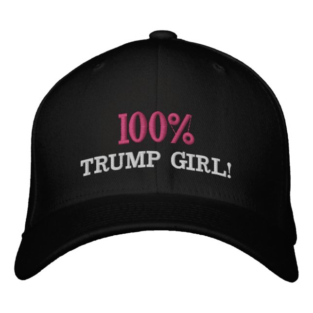 "100% TRUMP GIRL" bestickter Hut