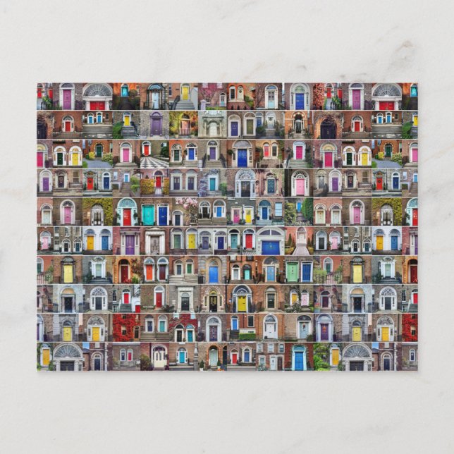 100 Türen von Dublin Postkarte (Vorderseite)