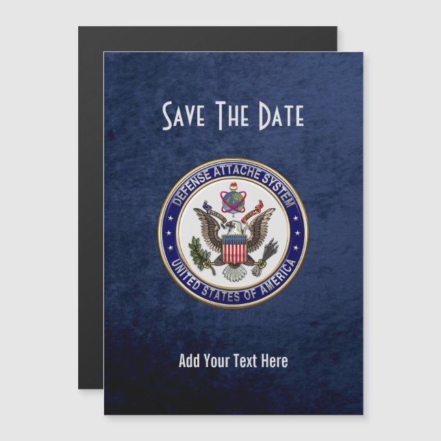 [100] U.S.-Emblem für Verteidigungsangriffe (DAS)  Magneteinladung (Vorne/Hinten)