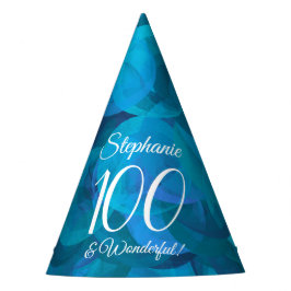 100 und wunderschöne Elegant Ocean Blue Birthday Partyhütchen
