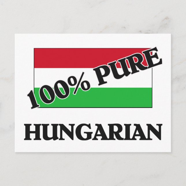 100 % UNGARISCH POSTKARTE (Vorderseite)