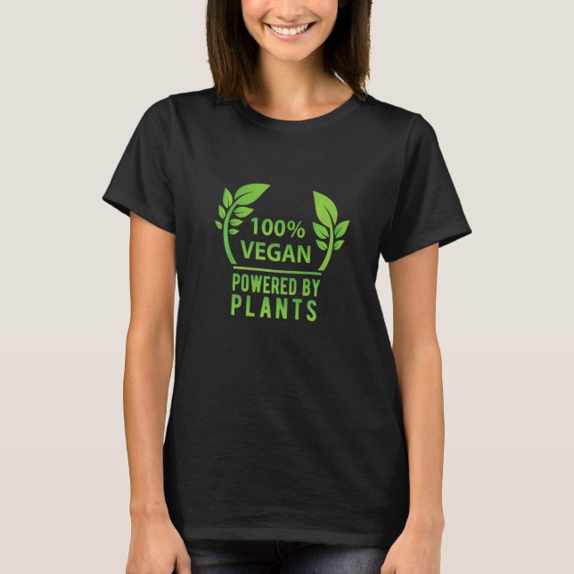 100 Vegan durch Pflanze Veganer Vegetarismus anget T-Shirt (Vorderseite)