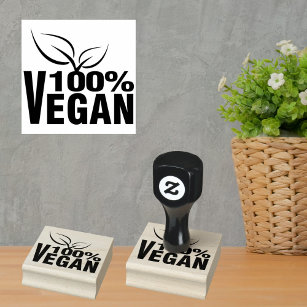 100 % Vegan, einfach Gummistempel